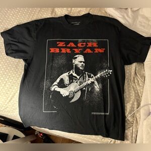 Zach Bryan Quitting Time Tour -perfect condition, black short sleeve t-shirt (L)